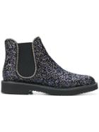 Giuseppe Zanotti Design Jaky Glitter Chelsea Boots - Black