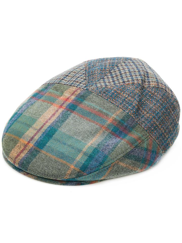 Etro Plaid Flat Hat - Blue