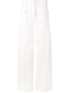 Sportmax Buckled Wide-leg Trousers - White