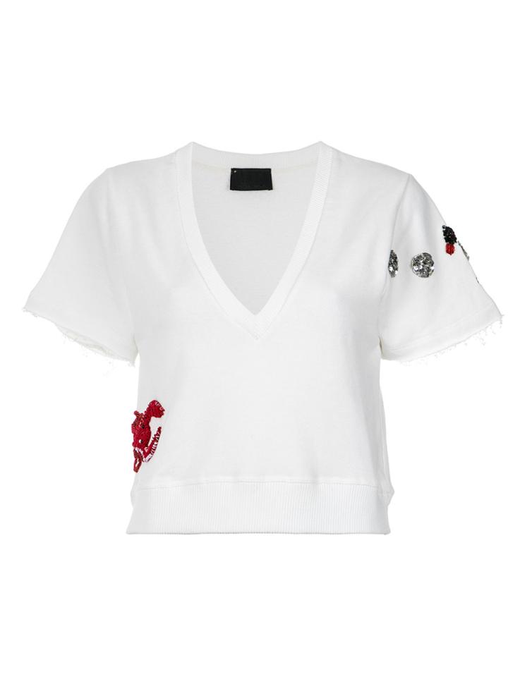 Andrea Bogosian Embroidered T-shirt - White