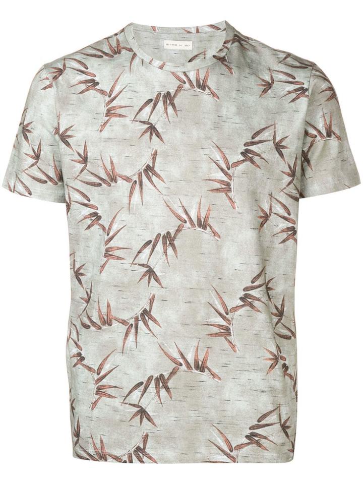 Etro Leaf Print T-shirt - Green