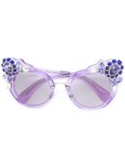 Miu Miu Eyewear Cat Eye Sunglasses - Pink & Purple