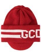 Gcds Knitted Logo Hat - Red
