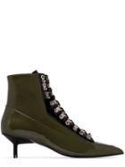 Marques'almeida Lace-up 50mm Ankle Boots - Green