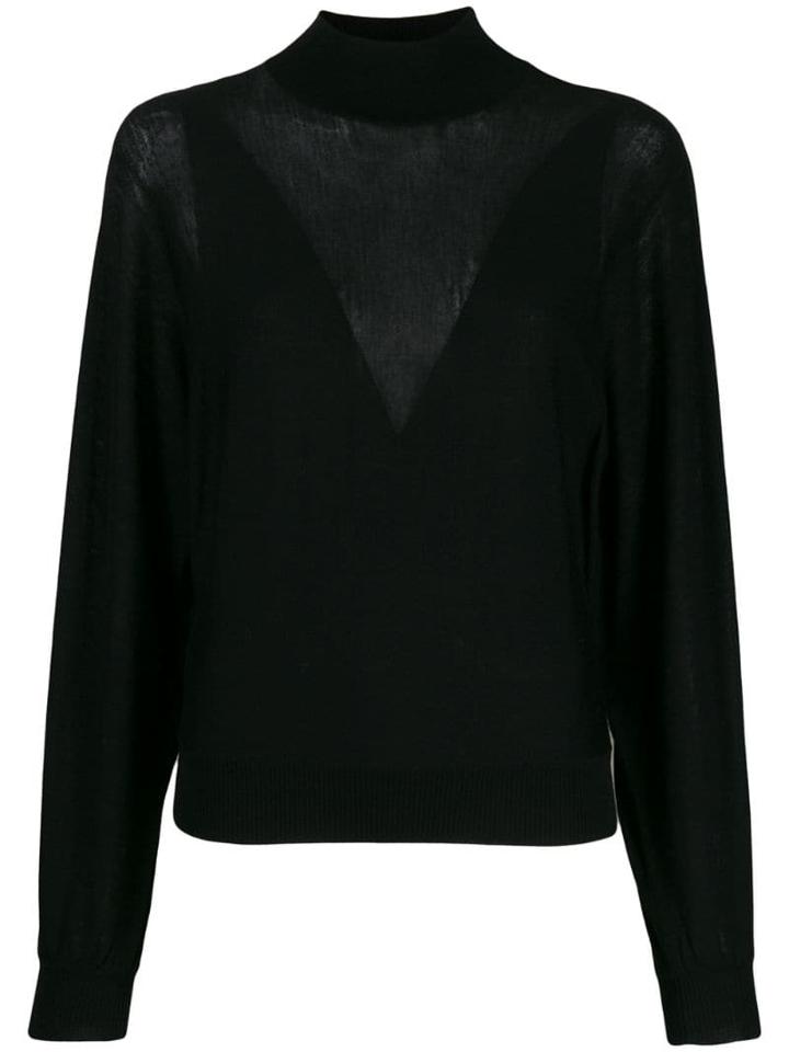 Alberta Ferretti Cable Knit Jumper - Black