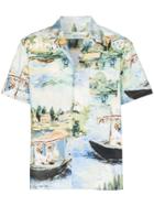 Off-white Boating Print Shirt - 9900 Multicoloured