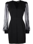 Alexander Mcqueen Inverted Pleat Mini Dress