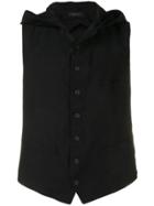 Yohji Yamamoto Opem Back Waistcoat - Black