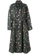 Isabel Marant - Floral Print Coat - Women - Cotton/linen/flax - 36, Black, Cotton/linen/flax