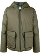 Etro - Padded Hood Coat - Men - Cotton/feather Down/polyamide/cupro - M, Green, Cotton/feather Down/polyamide/cupro