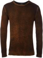 Avant Toi Ribbed Cuffs Pullover, Men's, Size: Small, Brown, Cashmere