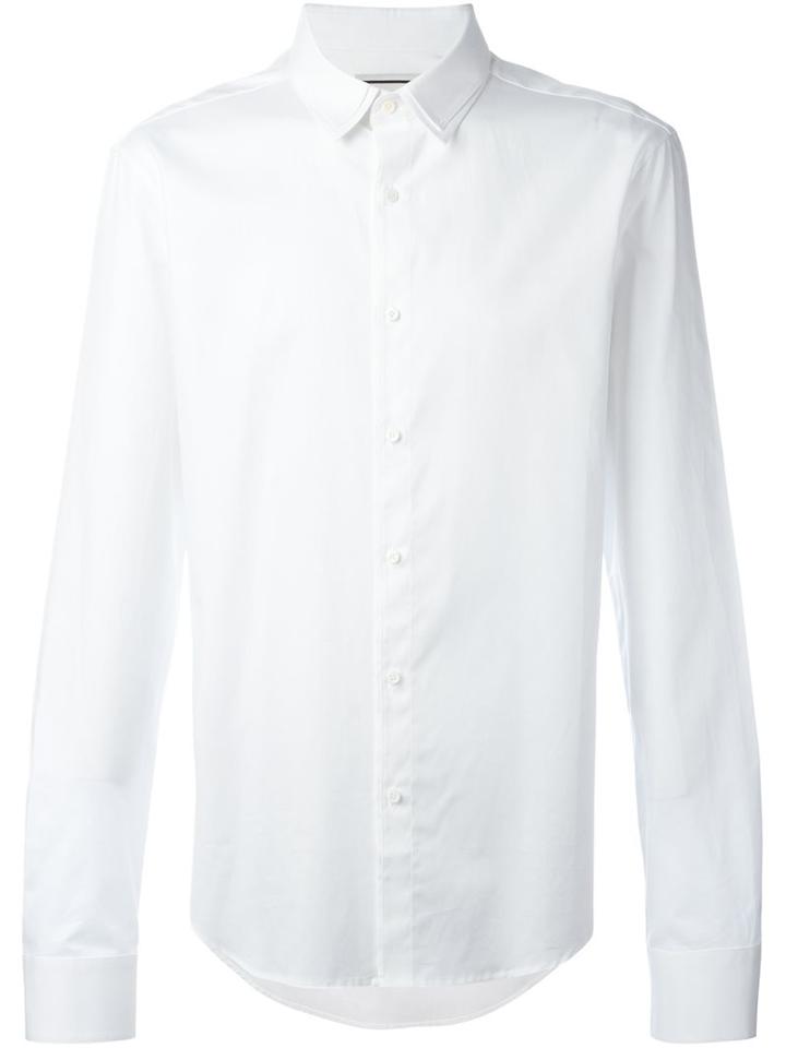 Wooyoungmi Classic Button Down Shirt, Men's, Size: 48, White, Cotton