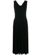 Nina Ricci Pleated Midi Dress - Black