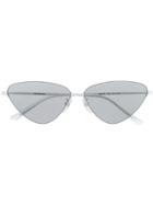 Balenciaga Eyewear Triangular Shaped Sunglasses - White
