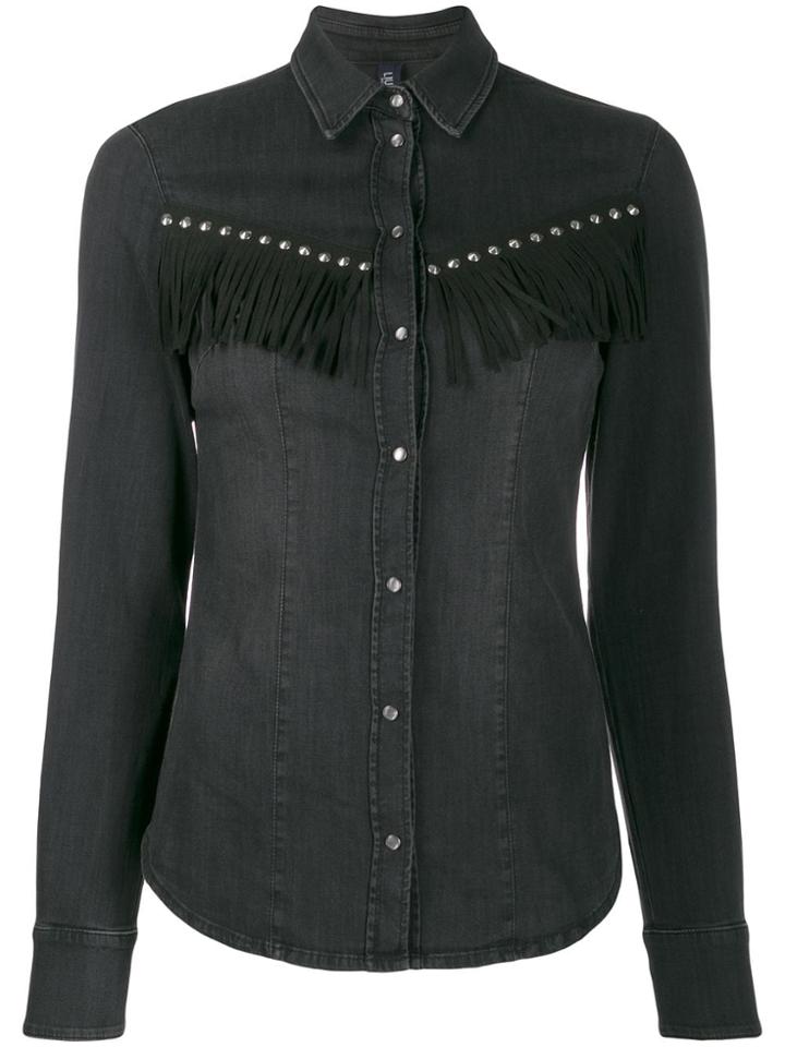 Liu Jo Studded Denim Shirt - Black
