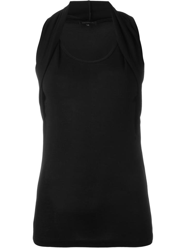 Barbara Bui Draped Detail Sleeveless Top, Women's, Size: M, Black, Lyocell