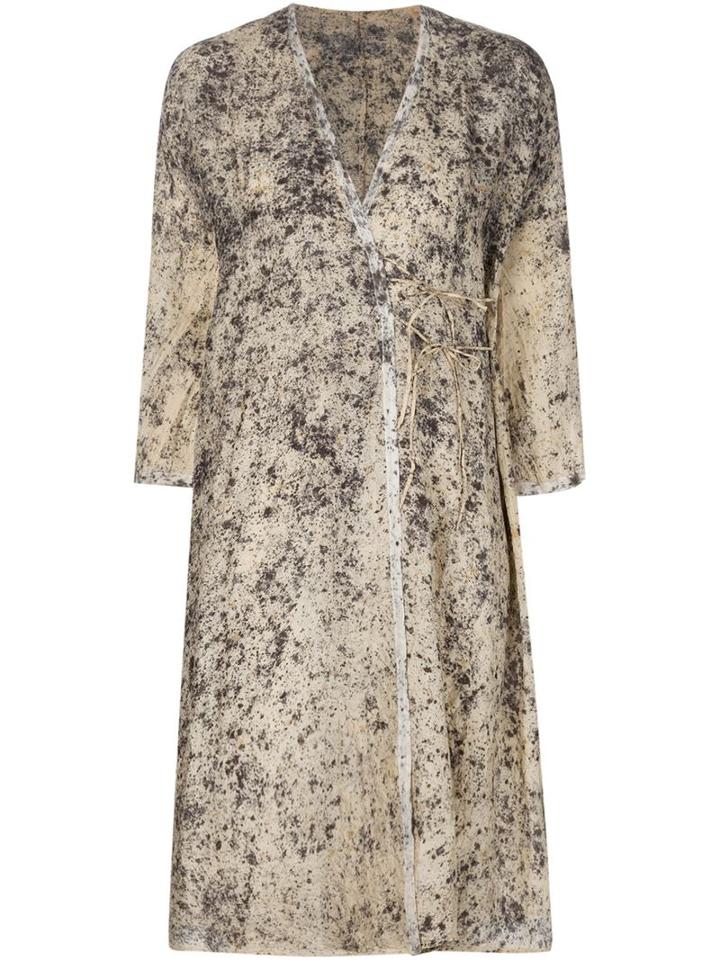 Dosa Speckled Print Wrap Dress