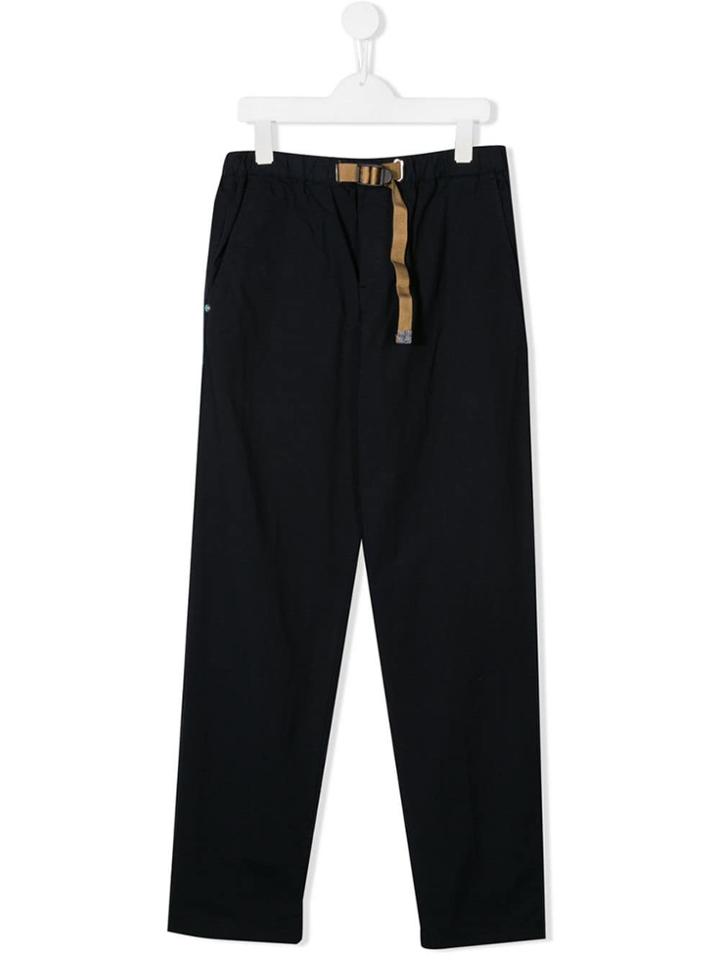White Sand Buckled Trousers - Blue