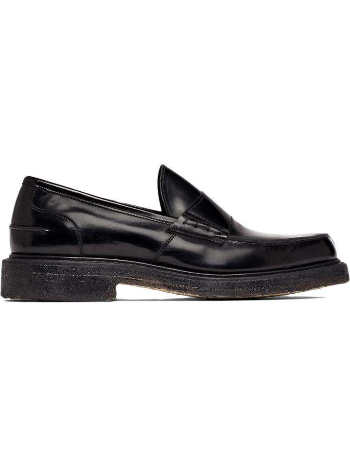 Mackintosh Black Moc Croc 0003 X Tricker's Loafers