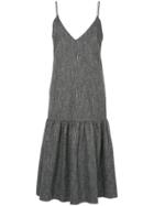 Le Ciel Bleu V-neck Flared Dress - Grey