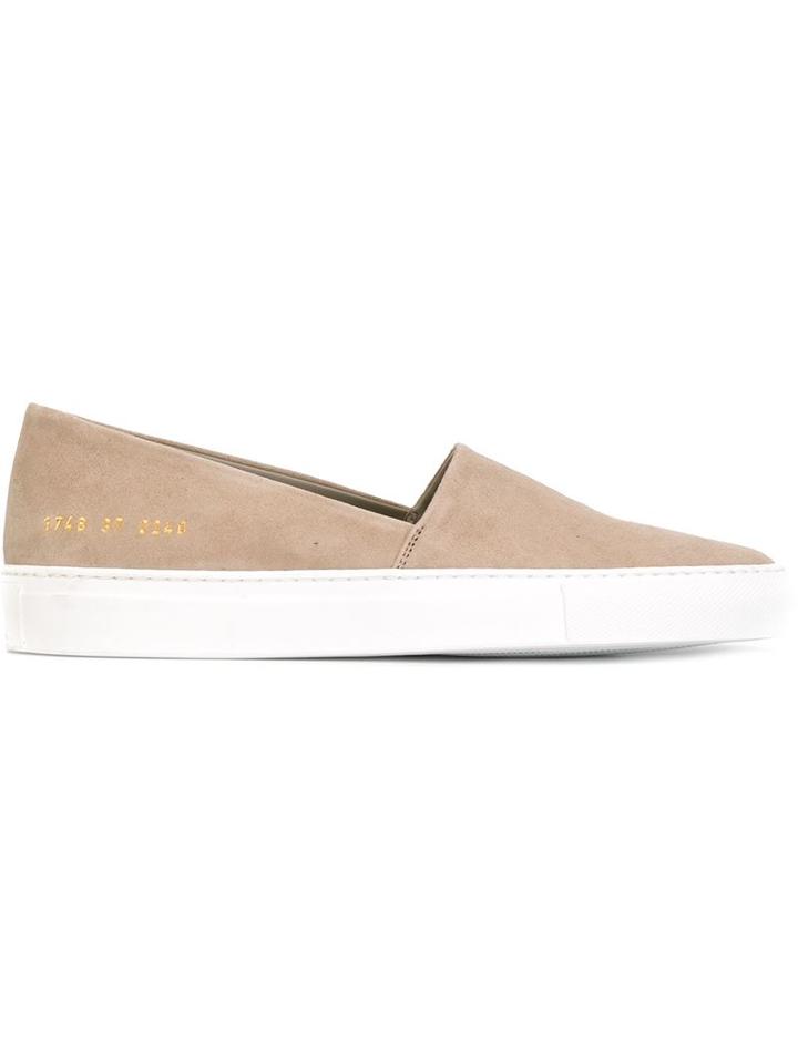 Common Projects Smoke Slip-on Sneakers, Women's, Size: 37, Nude/neutrals, Leather/rubber/suede