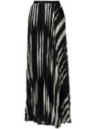 Tory Burch - Pleated Maxi Skirt - Women - Polyester - 8, Black, Polyester