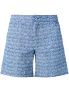 Fashion Clinic Timeless Lines Print Swim Shorts - Blue