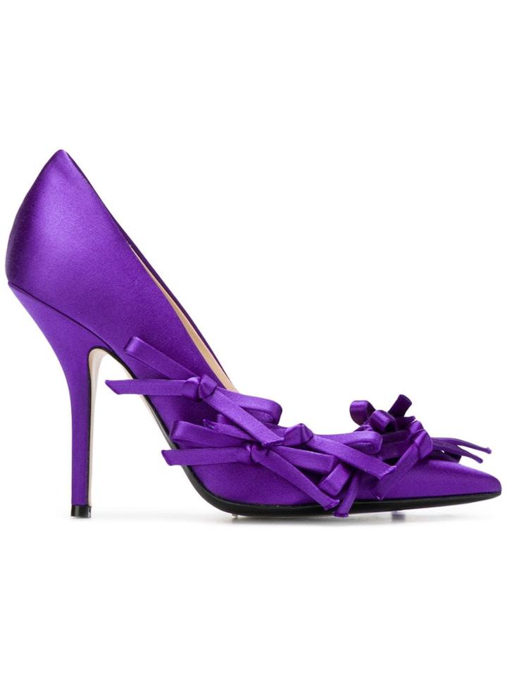 No21 Bow Embellished Pumps - Purple