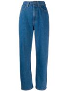 Sandro Paris High-waisted Straight Jeans - Blue