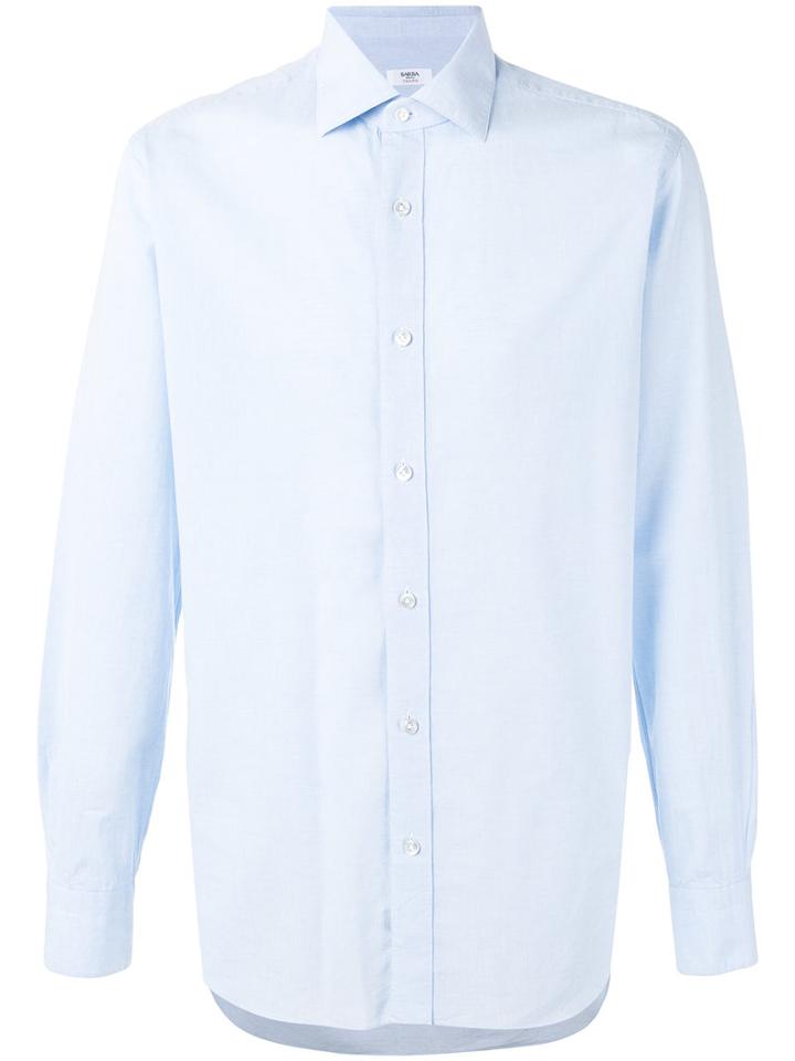 Barba - Classic Shirt - Men - Cotton/linen/flax - 38, Blue, Cotton/linen/flax
