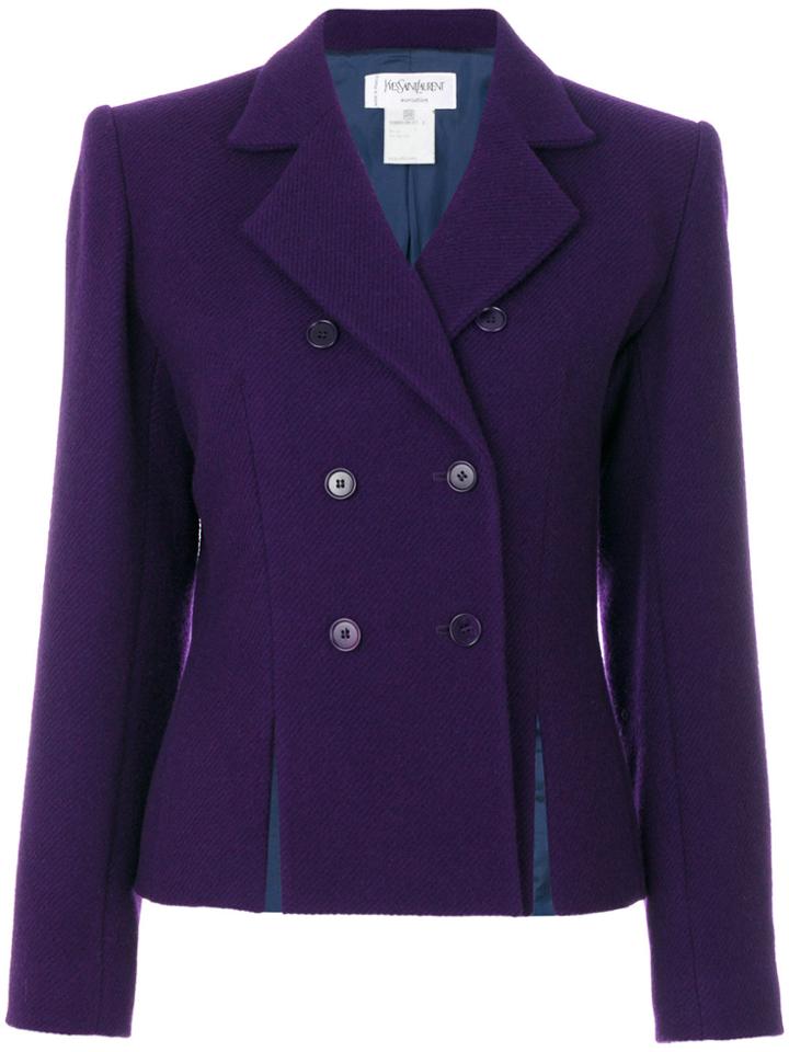 Yves Saint Laurent Vintage Double Breasted Jacket - Pink & Purple