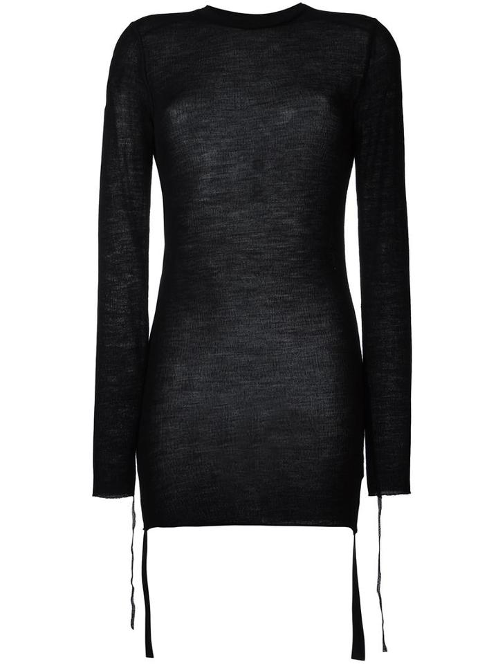 Helmut Lang Round Neck Jumper, Women's, Size: Medium, Black, Wool/polyester/polyurethane
