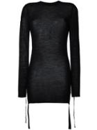 Helmut Lang Round Neck Jumper, Women's, Size: Medium, Black, Wool/polyester/polyurethane