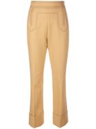 Khaite Contrast Stitch Trousers - Yellow