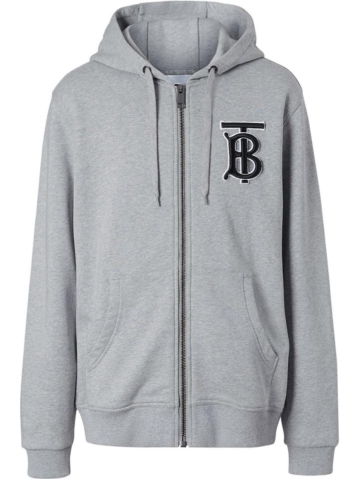 Burberry Monogram Motif Hooded Top - Grey