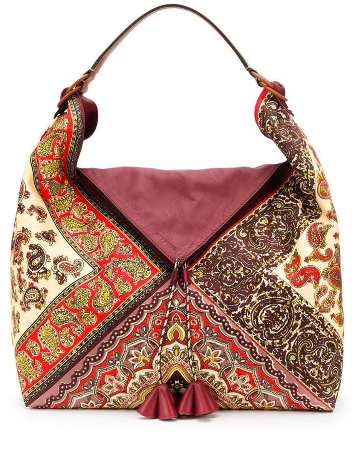 Etro Paisley Satin Voilà Bag - Neutrals