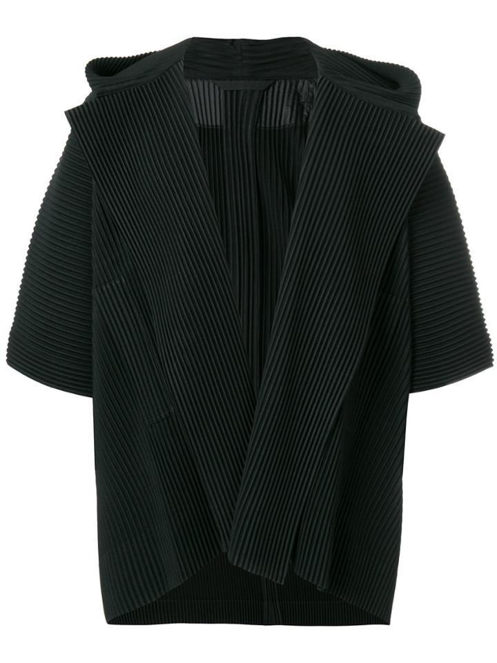 Homme Plissé Issey Miyake Ribbed Jacket - Black
