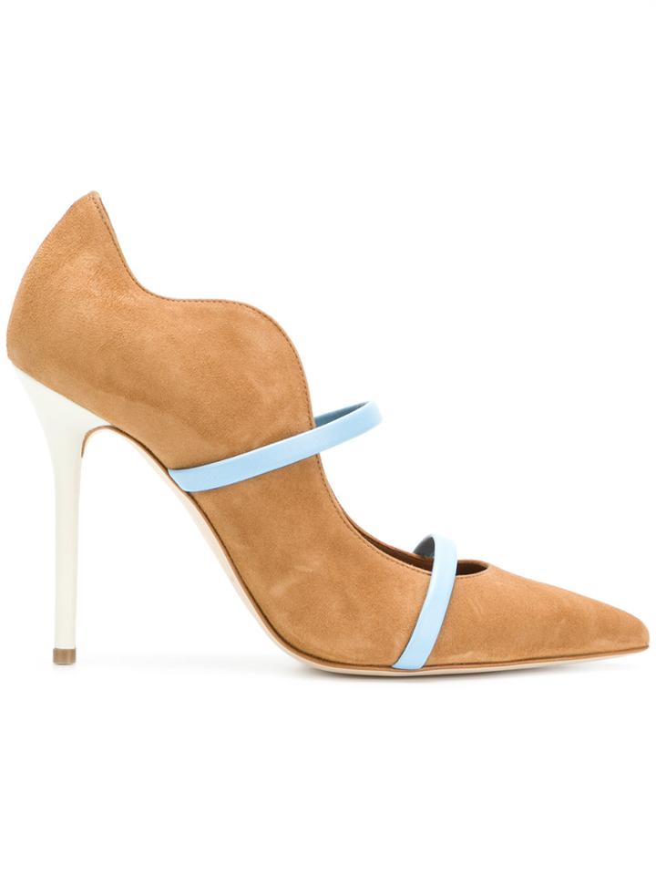 Malone Souliers Maureene Pointed Strap Mules - Brown