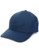 Karl Lagerfeld Embroidered Base Cap - Blue