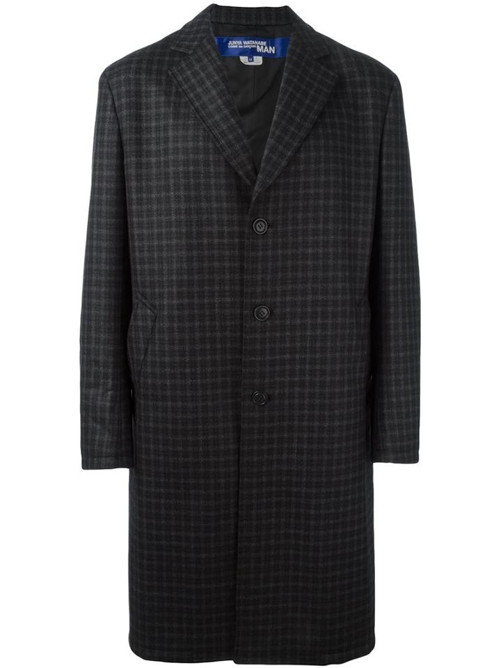 Junya Watanabe Comme Des Garçons Man Checked Single Breasted Coat