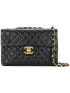 Chanel Vintage Jumbo Flap Shoulder Bag - Black
