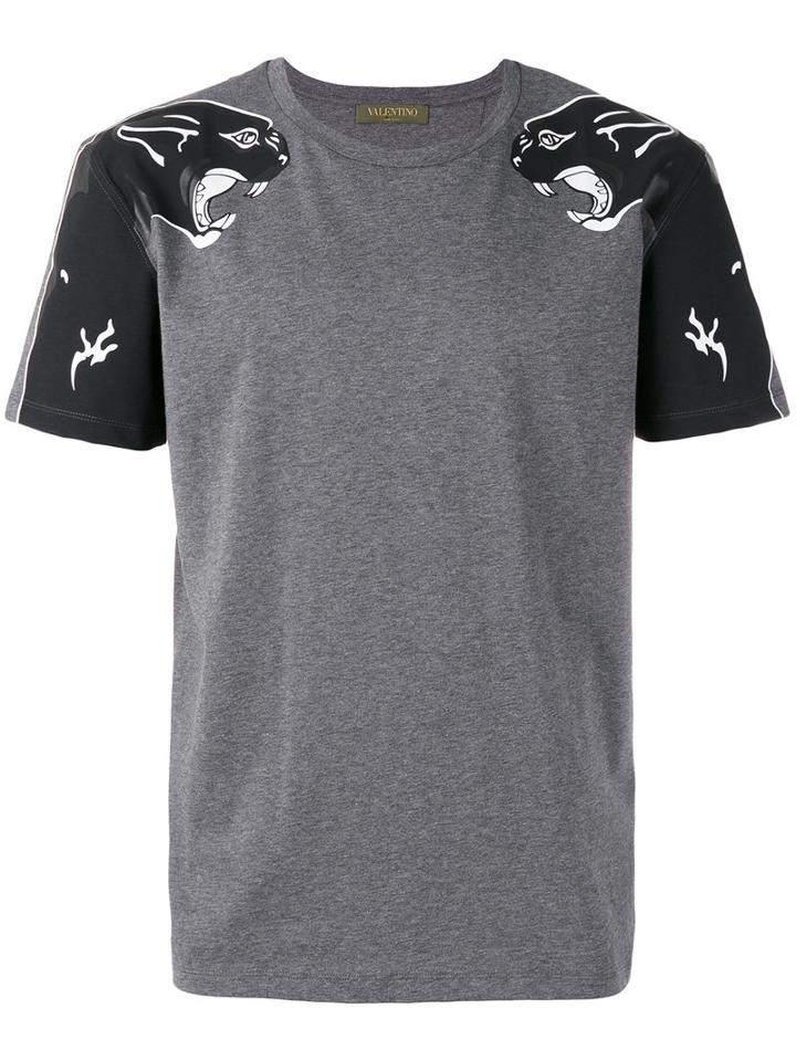 Valentino - Panther Print T-shirt - Men - Cotton - L, Grey, Cotton