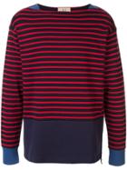 Loveless Striped Boatneck Sweatshirt - Blue