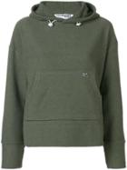 Courrèges Embroidered Logo Hoodie - Green