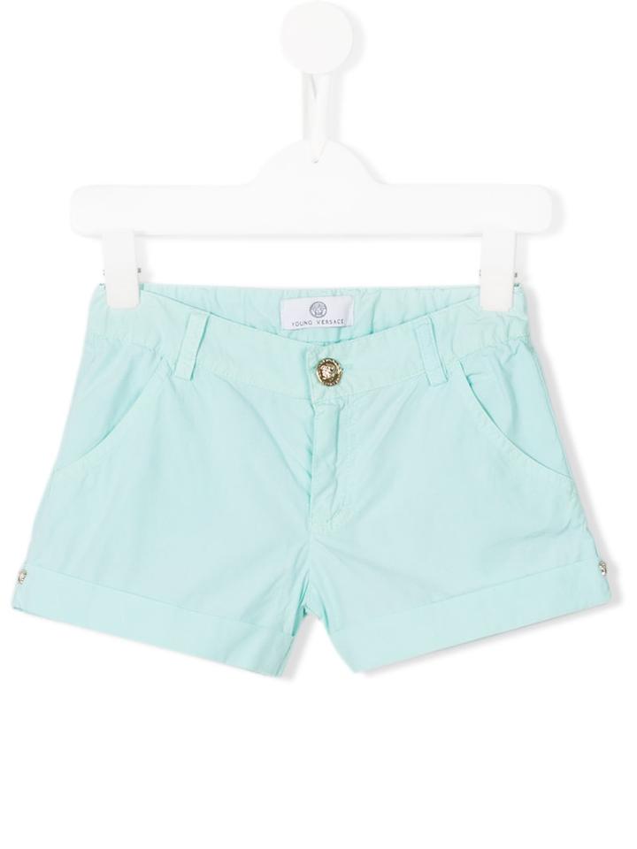 Young Versace - Casual Shorts - Kids - Cotton - 4 Yrs, Toddler Girl's, Blue
