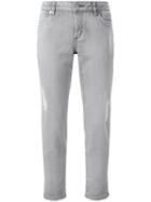 Michael Michael Kors Tapered Slim Fit Jeans, Women's, Size: 4, Grey, Cotton/polyester/spandex/elastane