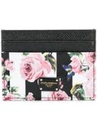 Dolce & Gabbana Rose Print Card Holder - Black