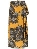 Andrea Marques Silk Midi Skirt - Yellow