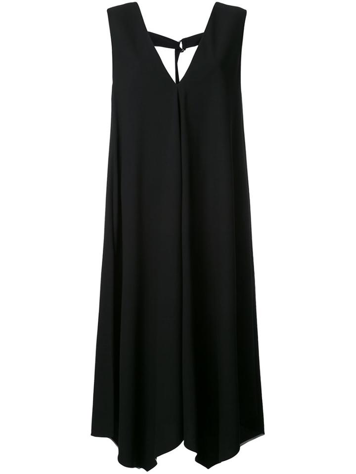 Le Ciel Bleu 'round Flare' Dress, Women's, Size: 38, Black, Polyurethane/rayon/wool