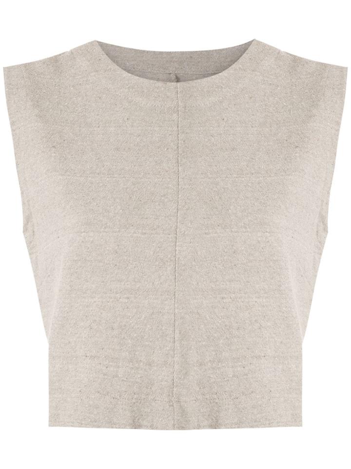 Osklen Rustic Eco Cropped Top - Neutrals